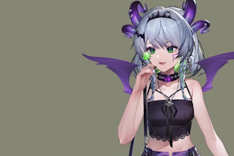 draw live2d model, vtuber model, vtuber rigging 4 streaming, vtuber commission