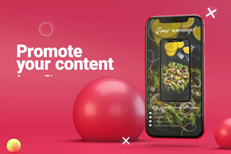 design animated commercial instagram stories, reels