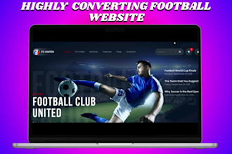 build a football, soccer or basketball  academy website with booking features