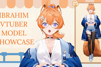 draw custom vtuber model live2d rigging vtuber model anime avatar 2d vtuber art