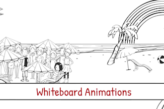 create 2d animation or whiteboard animation explainer video