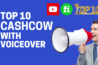 make top 10 youtube cash cow videos with premium ai voice over