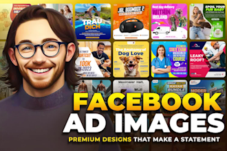 design facebook and instagram ads, creative ad images and social media post