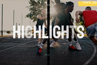 edit sports highlights videos of basketball and others