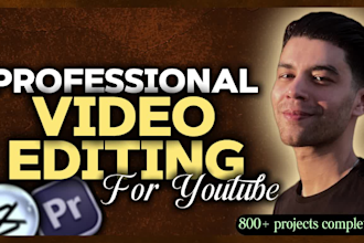 do professional video edit, youtube video editing