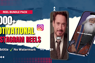 provide 2000 HD motivational instagram reels and tiktok