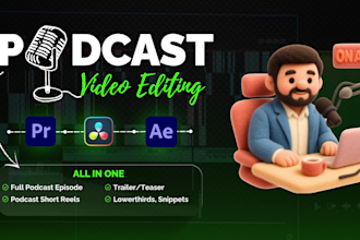 professionally edit and mix podcast audio and video editing