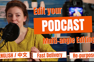 edit your video podcast, zoom recording, meeting, or interview