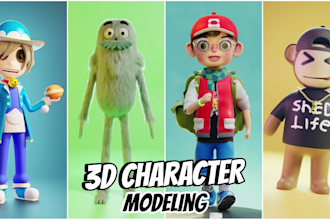create a cute stylized 3d character model in blender