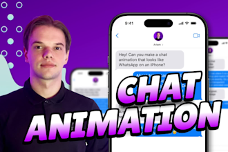 create a text message chat conversation animation video
