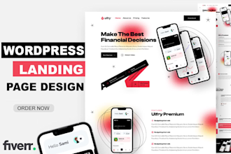 design wordpress landing page and elementor landing page