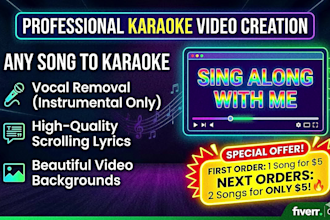 make HD karaoke style or lyrics singalong video