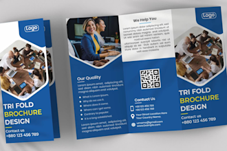 do bi fold and tri fold brochure design