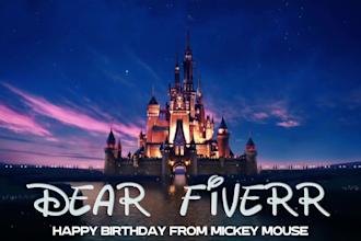 make disney style happy birthday, anniversary video intro