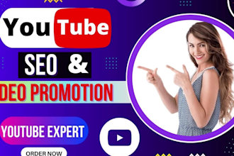 do youtube SEO and video promotion for your channel