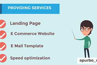 create a professional mailchimp or getrespone landing page and email template