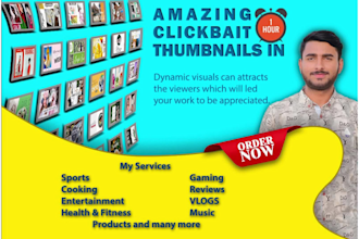 design catchy youtube thumbnail for your videos