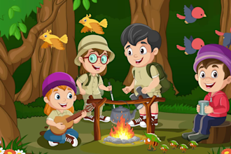 create awesome 2d kid animation for kids