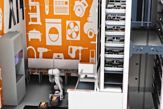 animate 3d industrial,robotic manufacturing processes