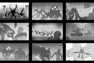 create storyboard for film, animation, commercials in 24 hours