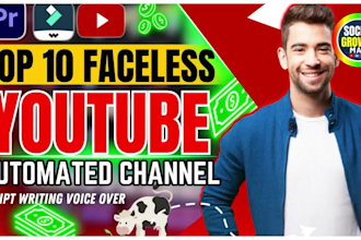 make top 10 faceless videos cash cow videos editing, youtube automation channel