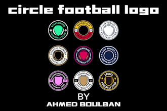 create circle football logo or soccer badge crest