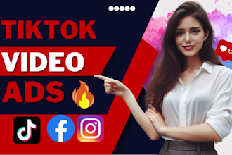 create ticktok video ads dropshipping product ugc ads website ads