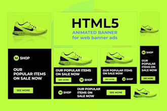 design fresh animated HTML5 banner ads