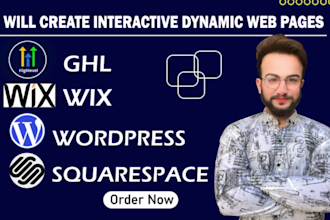 create and integrate custom dynamic web pages for squarespace wordpress ghl wix
