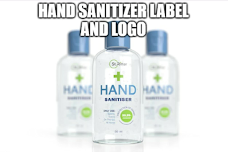 hand sanitizer and soap bottle packaging design
