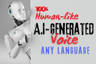 be your human like realistic ai voiceover in any language