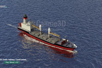 create 3d offshore and underwater industrial animation
