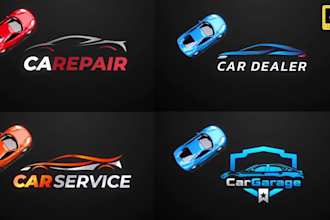 create automotive car intro logo animation