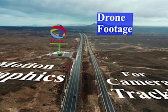 do professional 3d camera tracking, motion tracking and matchmoving