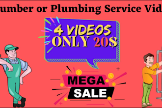 make 6 promotional videos on plumber or plumbing service