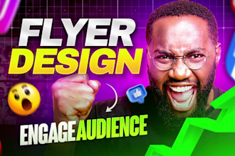 design professional event flyer or poster for party, club