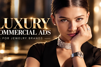 create ai jewelry video ads, luxury product commercial video ads for brands