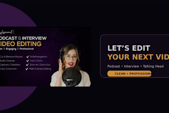 edit podcast interview talking head videos