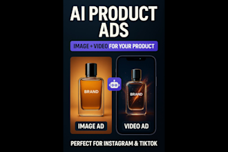 design stunning ai product ads for insta,tiktok and ecommerce