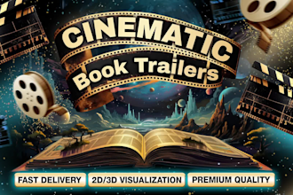 create a cinematic book trailer video