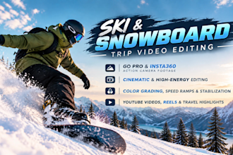 edit cinematic ski and snowboard adventure videos