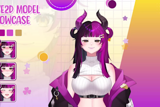 design and rig pro vtuber character in live 2d vtuber model and vtube studio