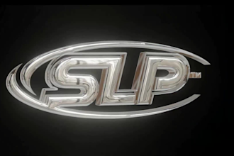 do ultra realistic looping 3d metallic spinning logo