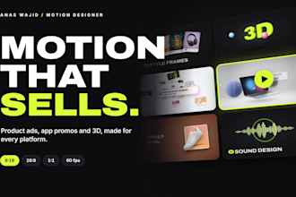 create motion graphics and 3d explainer videos for your service