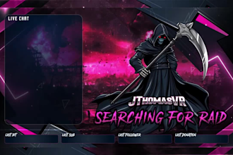 design twitch overlay, kick, twitch logo, animated stream overlay, emotes banner
