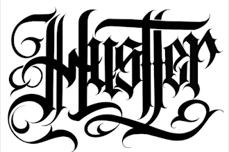 hand draw lettering, old english, gothic, script etc