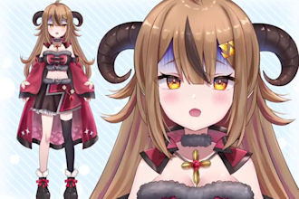 draw and rig live2d model, 2d 3d vtuber model, live2d rigging vtuber commission