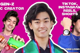 create ugc content for tiktok, reels, male creator, gen z