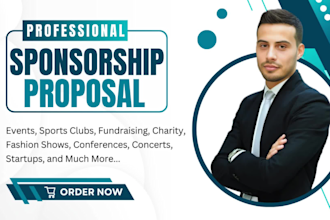 write and design a sponsorship proposal or letter package, event, or nonprofit