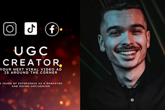 create ugc videos for your product or services for tiktoks and ig reels